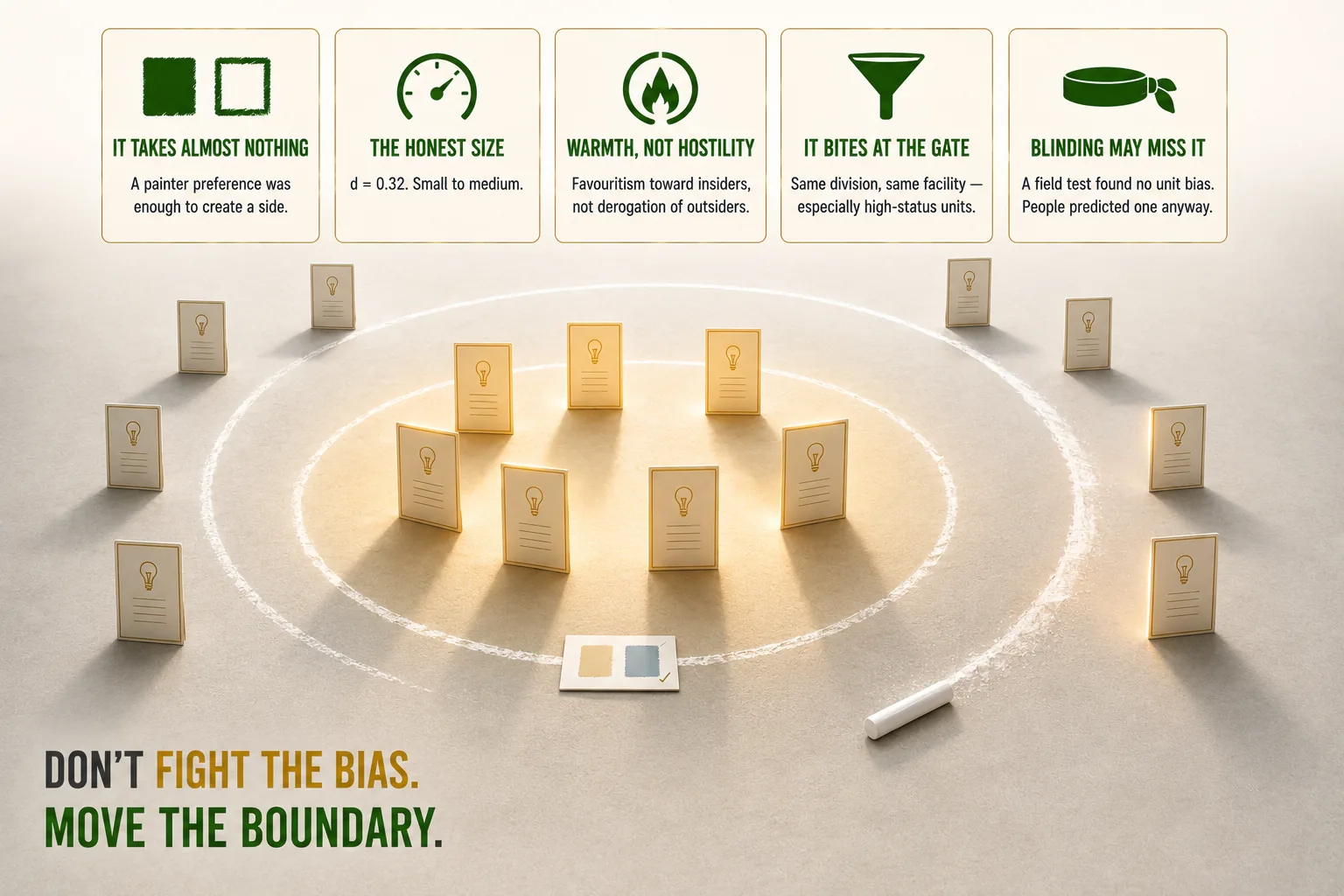 Not Invented Here: In-Group Bias in Idea Evaluation — and the Experiment That Complicates It