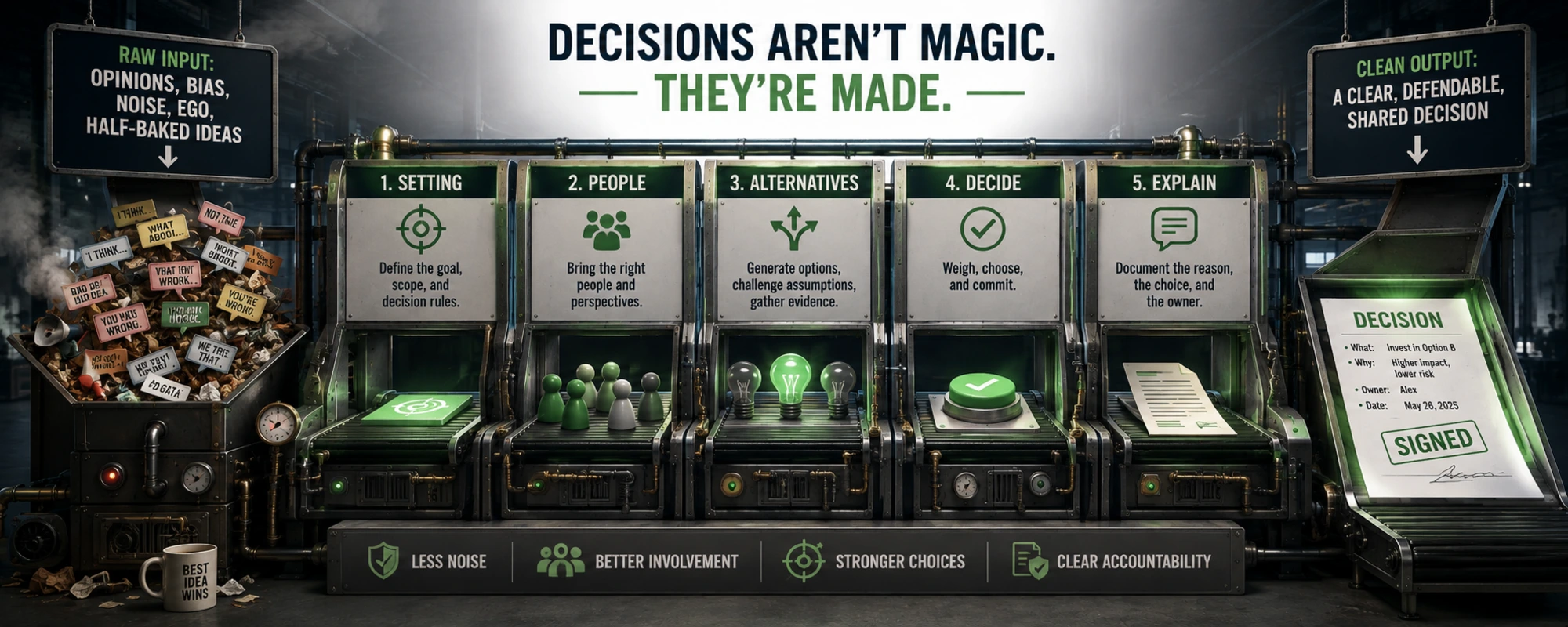 The SPADE Framework for Team Decisions
